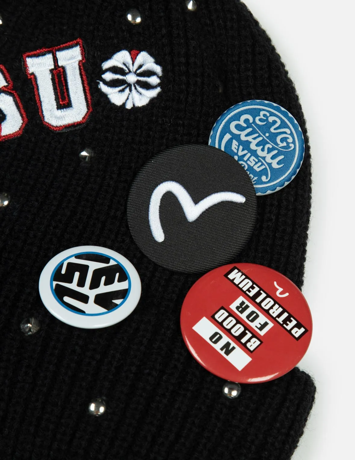 Allover Studs and Pin Beanie