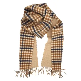 Barbour Cream Check Fringed Scarf