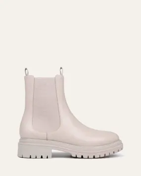 Bloom flat ankle boots bone leather