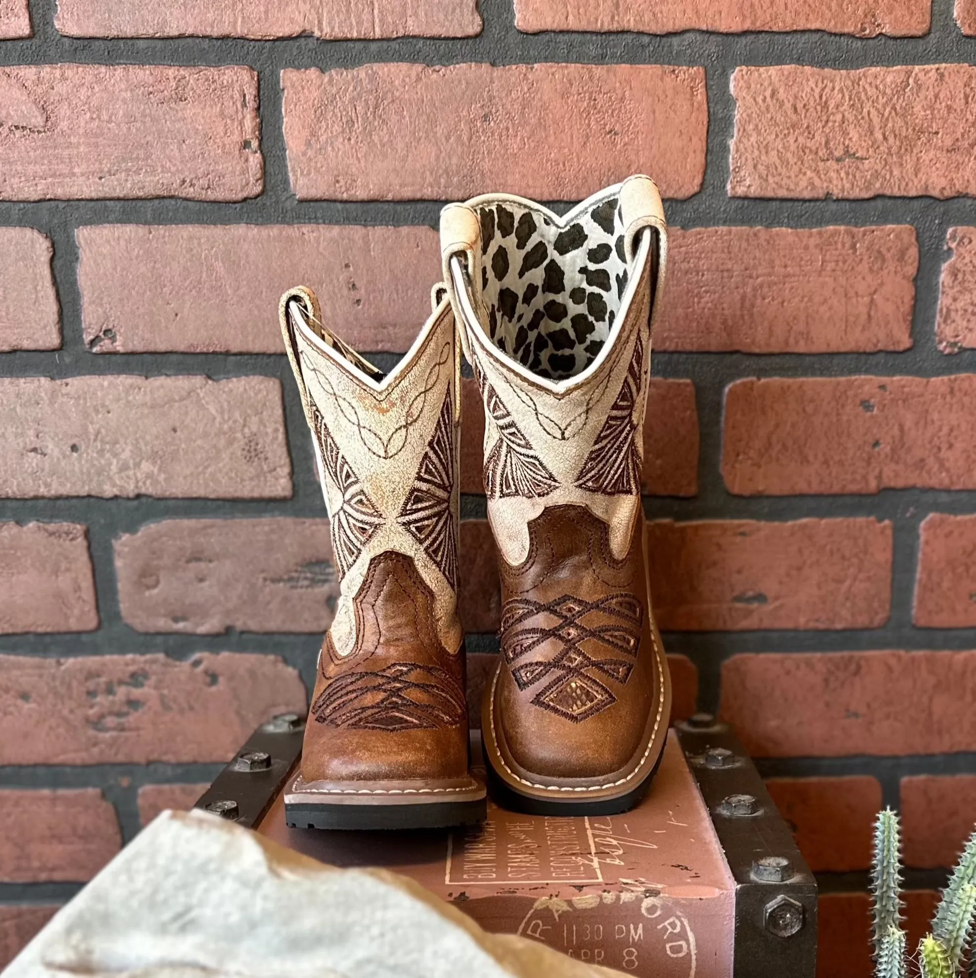 Dan Post Children/Youth Lil' Kite Tan Western Cowgirl Boot DPC2953 DPC3953