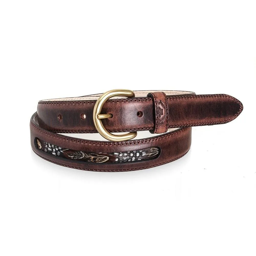 Drayton Feather Belt                             Chocolate