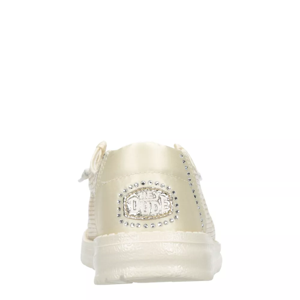 HEYDUDE  WOMENS WENDY SEQUIN SLIP ON SNEAKER