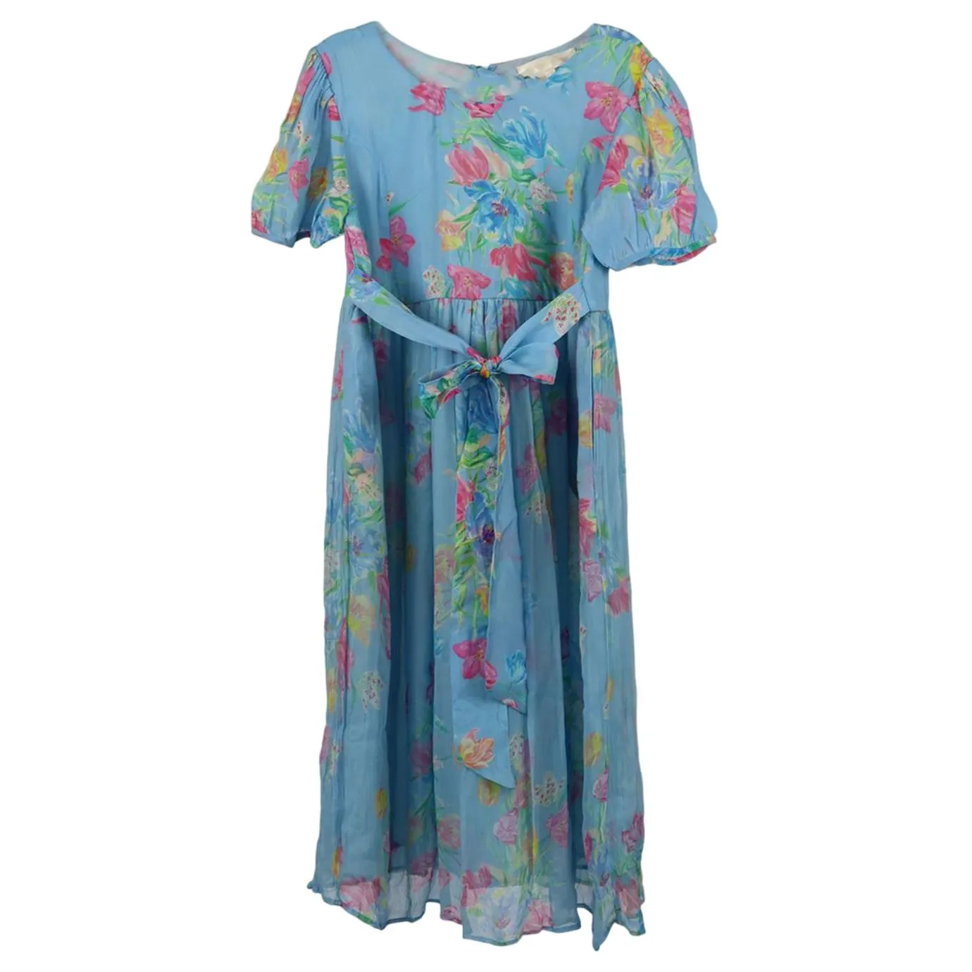 LOVESHACKFANCY KIDS GIRLS FLORAL CHIFFON DRESS 8-9 YEARS