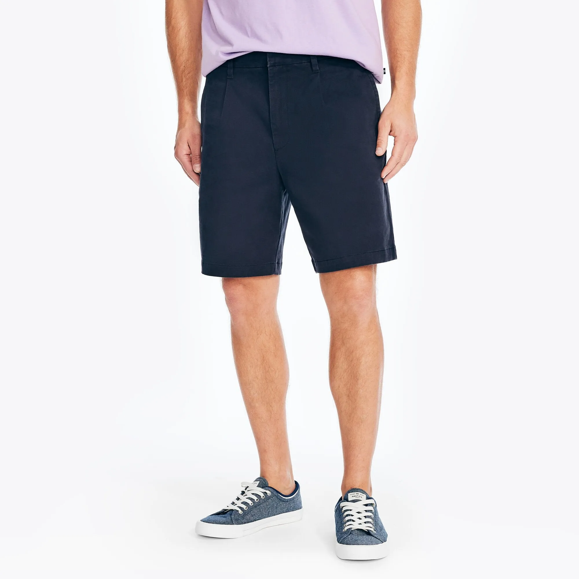 Nautica Men's 8.5 Pleated Short Navy