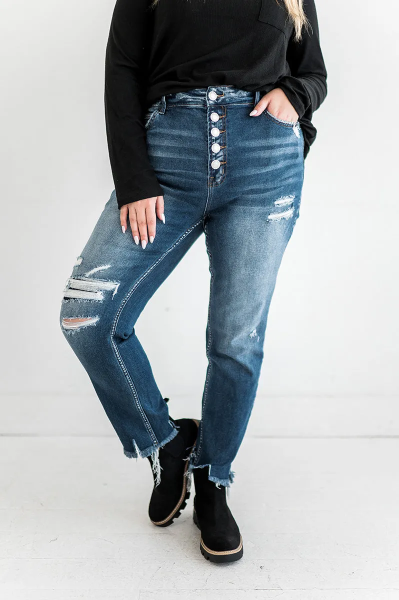 Parks Button Fly Ankle Skinny