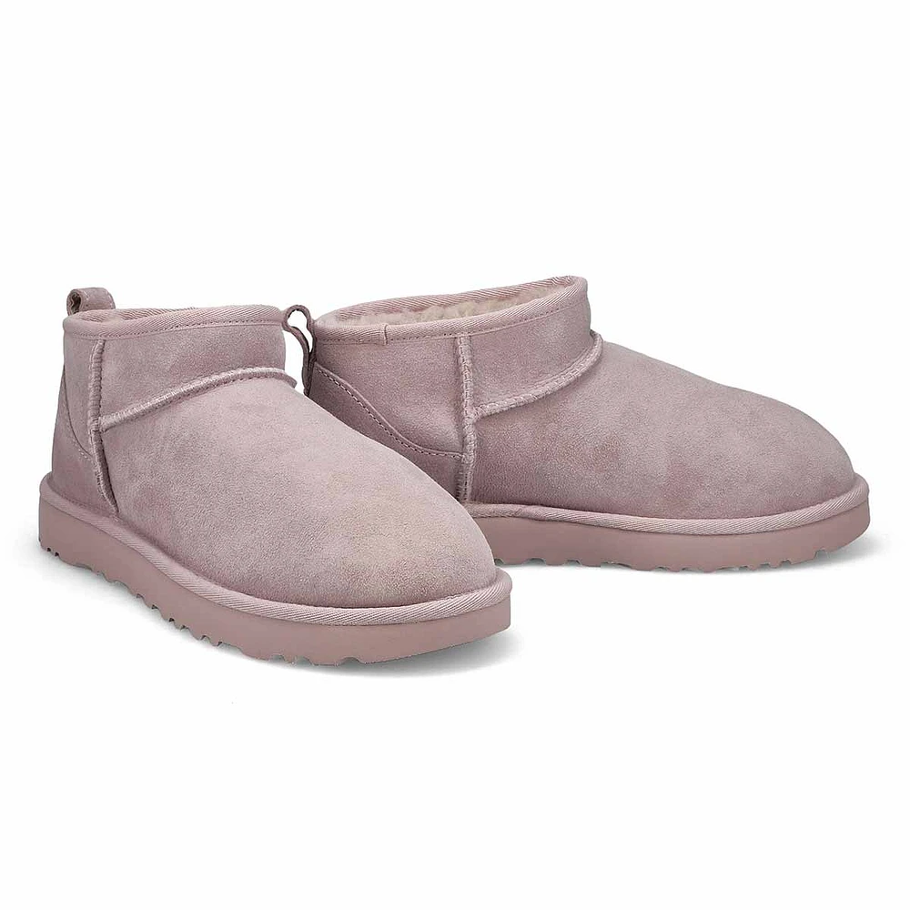 Soft Moc Womens Classic Ultra Mini Boot - Pale Smoke
