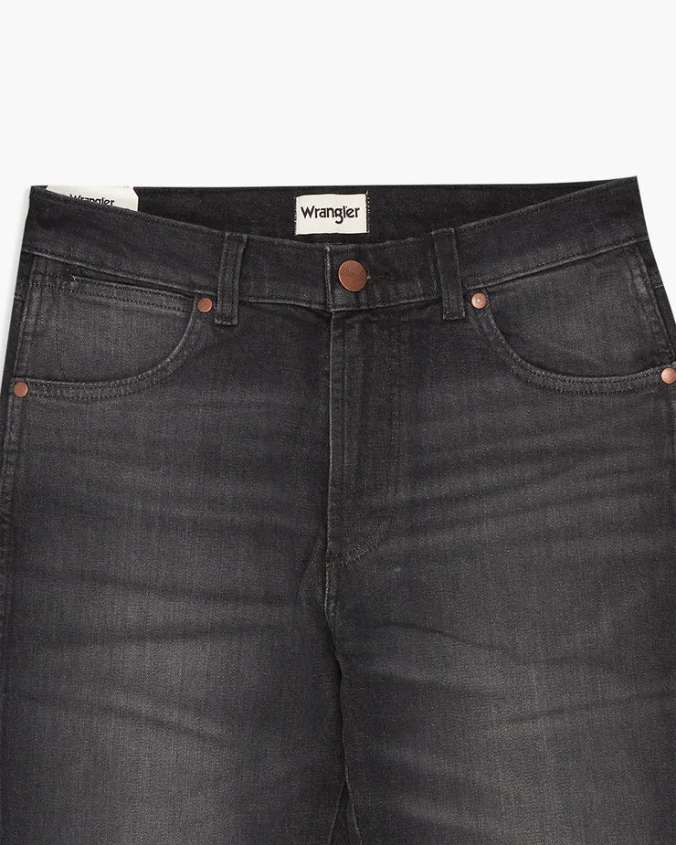 Wrangler Larston Slim Tapered Mens Jeans - Faded Black